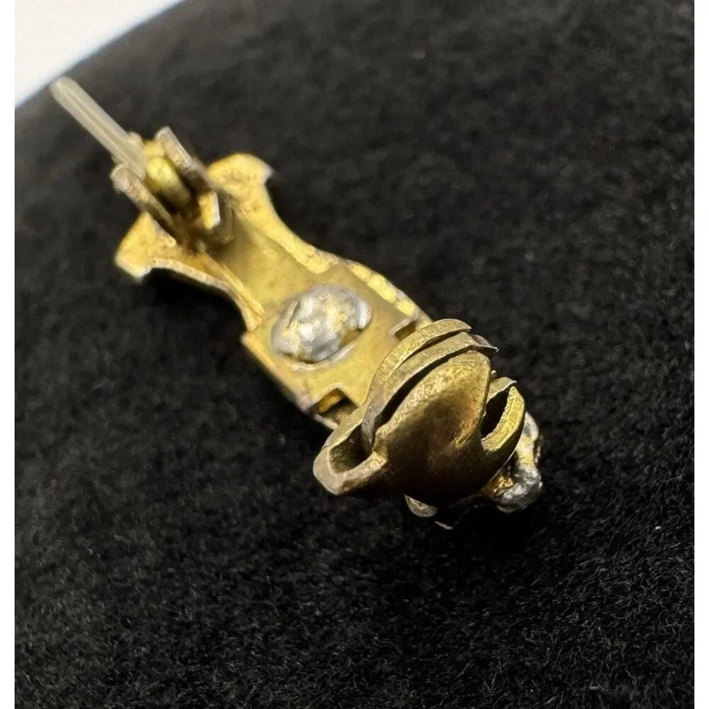 Vintage Gold Tone Petite Dress Form Mannequin Seamstress Small Pin Brooch Unique